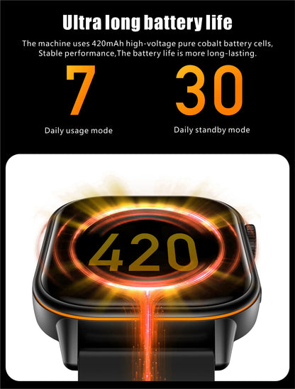 New For Android iOS Outdoor GPS Smart Watch Men 2.01" HD AMOLED