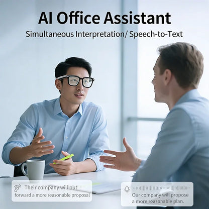 800W Camera AI Smart Glasses Men Translation Sunglasses