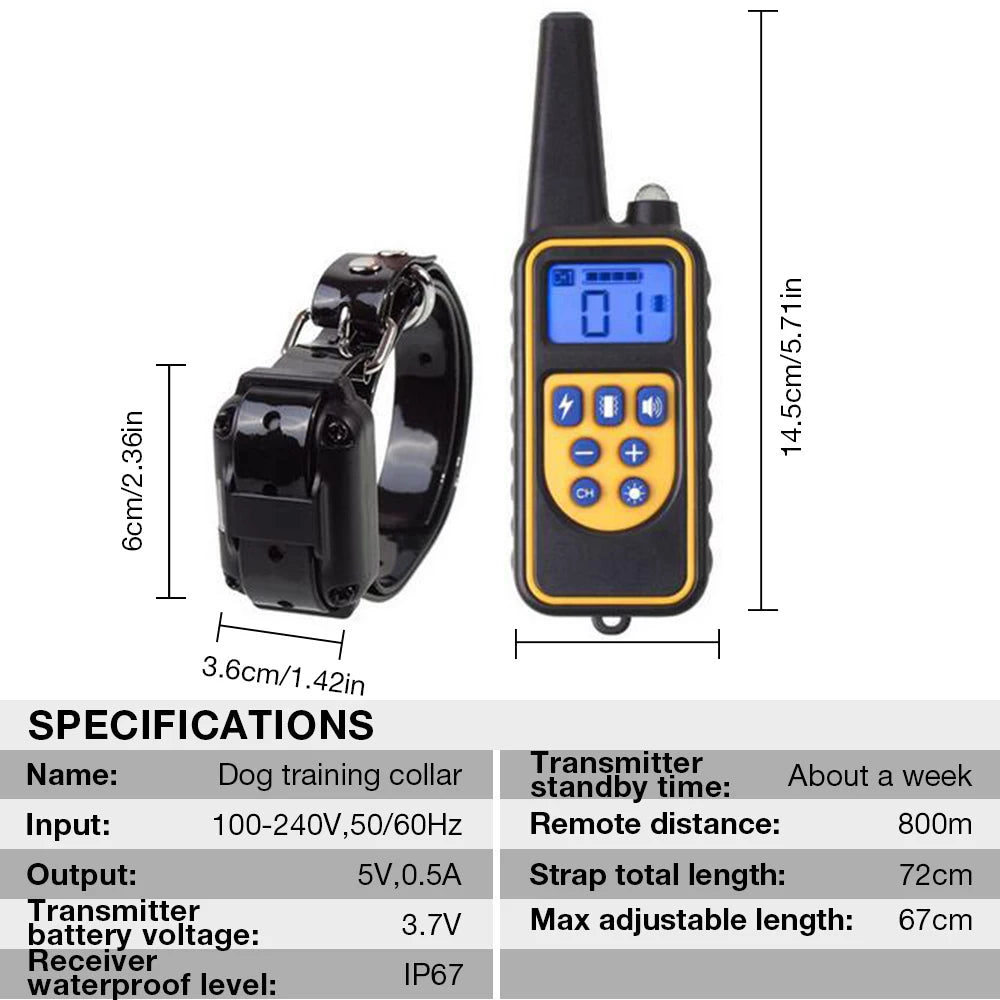 Electric Dog Training Collar Waterproof Dog Bark Collar