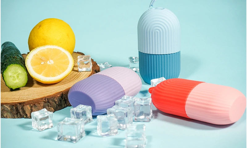 2-IN-1 Silicone Ice Roller Mold Mini Portable Face Cleansing