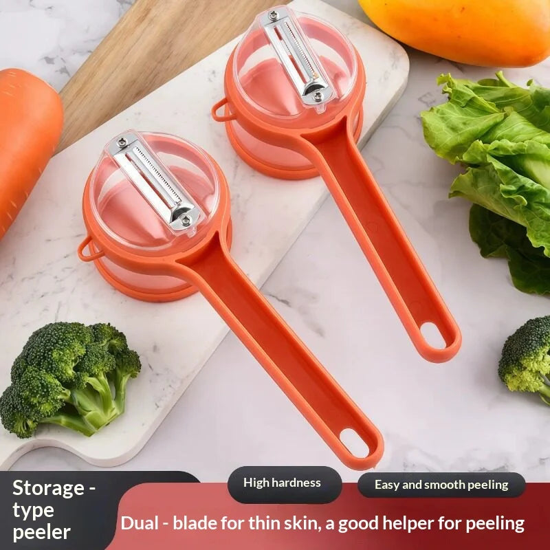 Storage‑Type Fruit Vegetable Peeler With Peel Container