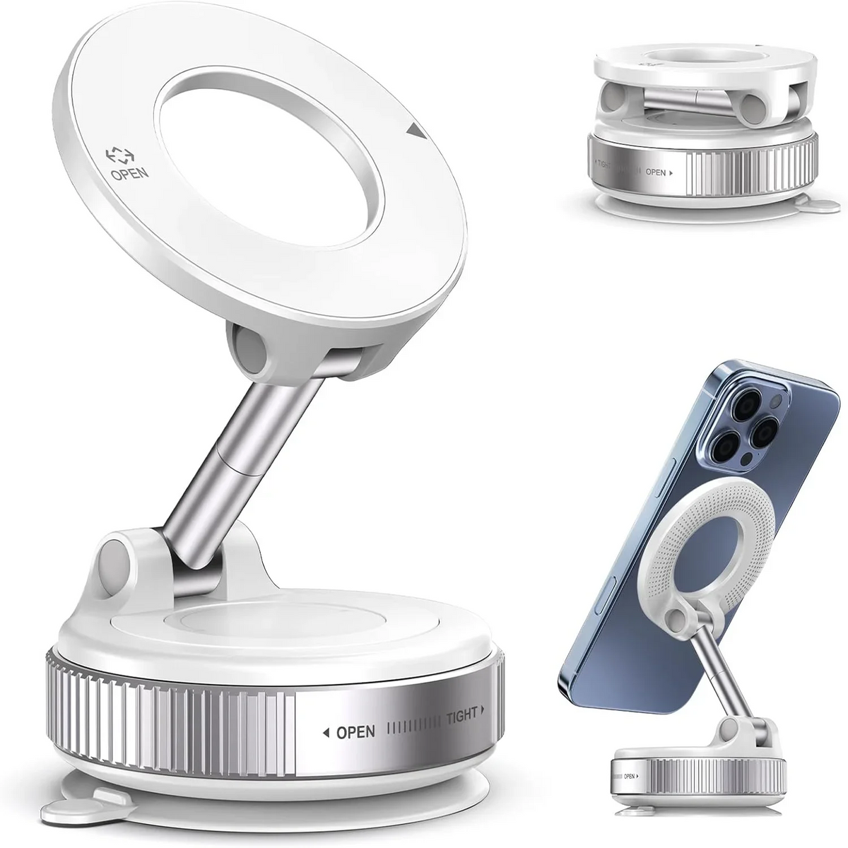 Upgraded 360° Vacuum Magnetic Phone Holder