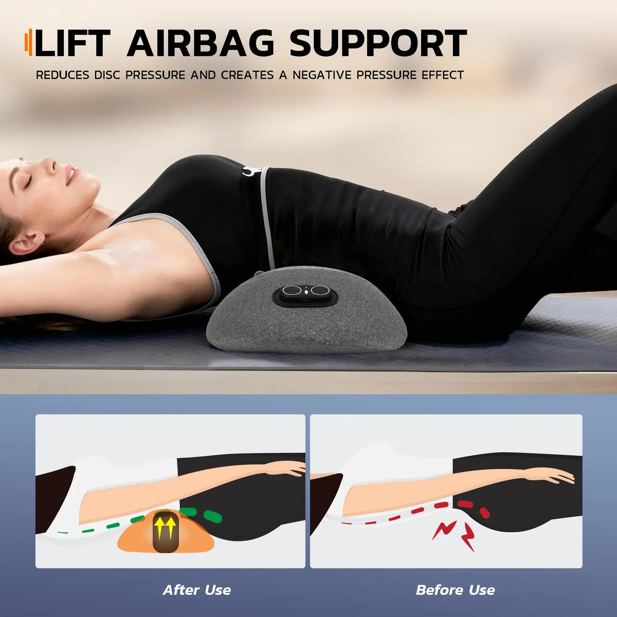 3 in 1 Back Massager - Electric Lumbar with Heat Relaxation