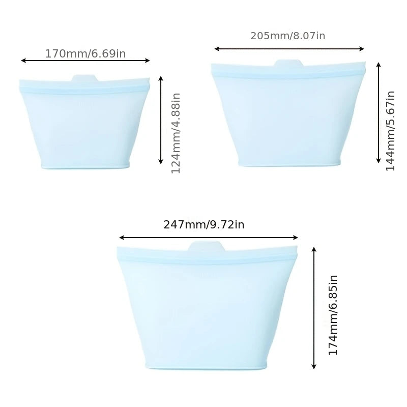 Self-Sealing Silicone Storage Bag Food Storage Bag