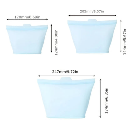 Self-Sealing Silicone Storage Bag Food Storage Bag