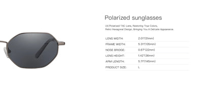 Small Polygon Polarized Sunglasses Anti-Glare