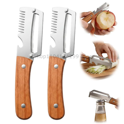 3-in-1 Multifunction Peeler Kitchen Stainless Steel Peeler