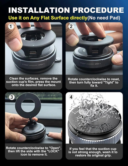 Strong Magnetic Car Phone Holder Foldable 360° Adjustable