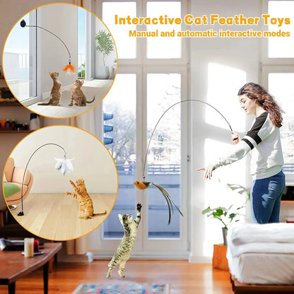 Simulated Bird Cat Toys Upgraded Epoxy Sucker Steel Wire