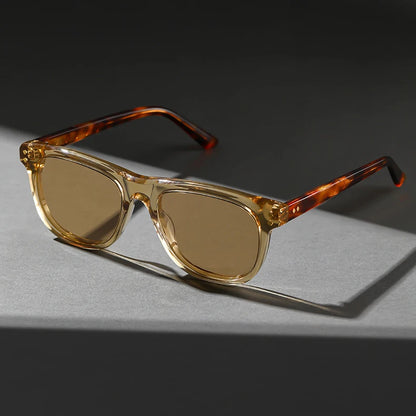 Summer Acetate Transparent Brown Sunglasses Men Beach