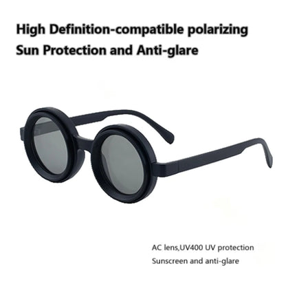 Polarized Small Frame Round Steampunk ND9 Adjustable