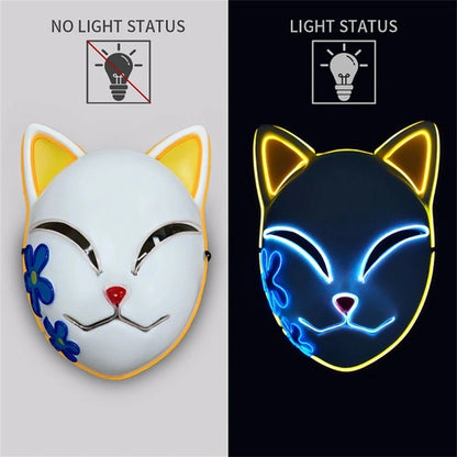 Halloween Neon Mask Cosplay Japanese Anime Neon LED