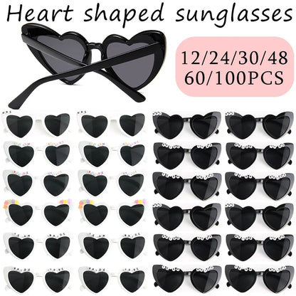 Heart Shaped Sunglasses Wedding Bride Bridesmaid