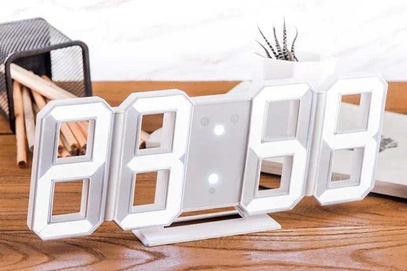 LED Digital Alarm Clock Wall Hanging With 3D Display