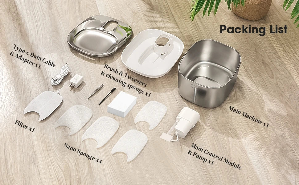 APETDOLA 4L Wireless Cat Water Fountain Auto Sensor Drinking
