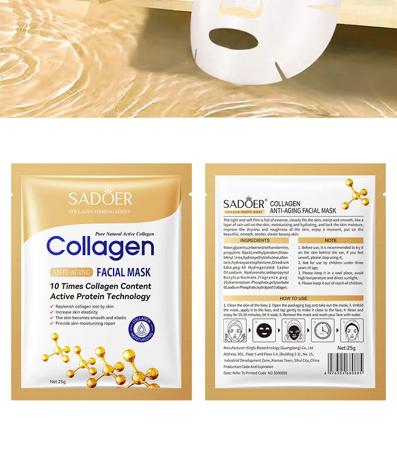 Collagen Anti Wrinkle Facial Mask Anti Aging Fade Fine Lines