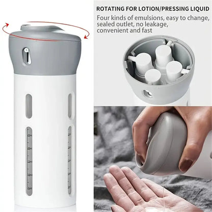 4 In 1 Portable Travel Liquid Dispenser Bottle Refillable
