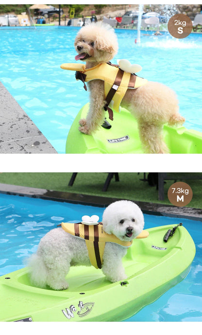 Summer Little Bee Dog Swimsuit Waterproof Puppy Life Jacket