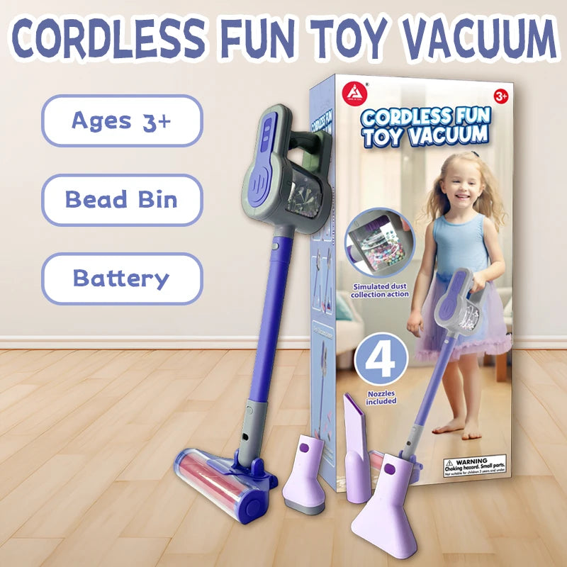 Kids Toy Vacuum Cleaner for Ages 3+ – Battery-Powered