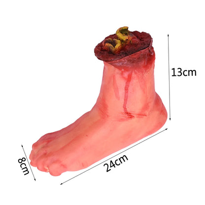 Horror Halloween Party Props Scary Bloody Fake Hand Finger Leg Foot Heart