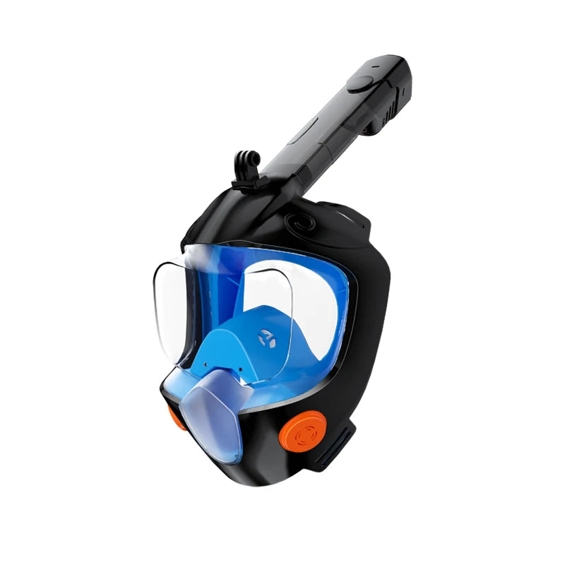 Full Face Snorkel Mask 180° Panoramic View Dry Top Snorkel