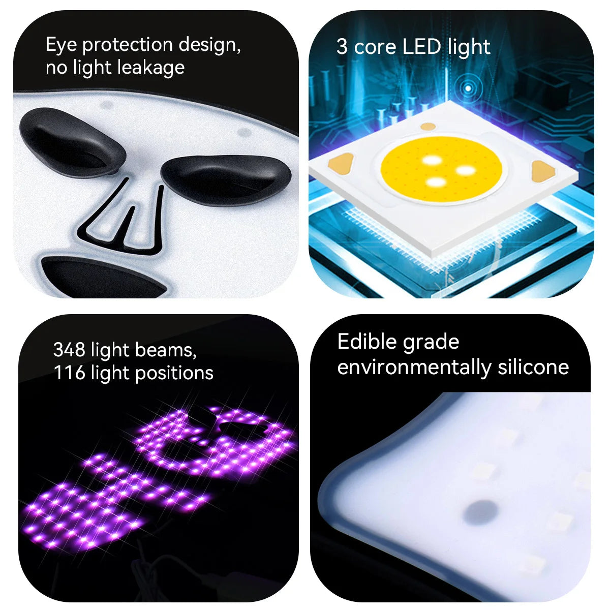 Hello Face Rechargeable Red Light Mask for Face & Neck