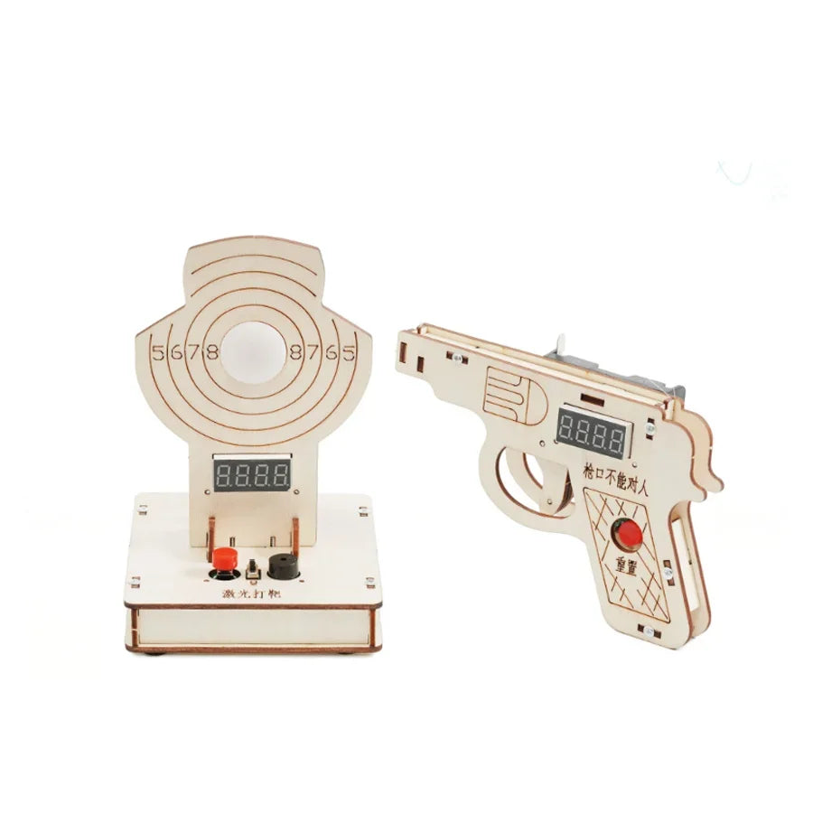 DIY Science Toys Laser Target Shooting Device Model for Kids