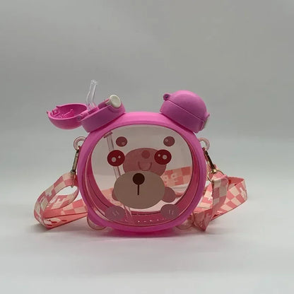 750MLCute Bear Kettle Straw Water Bottle