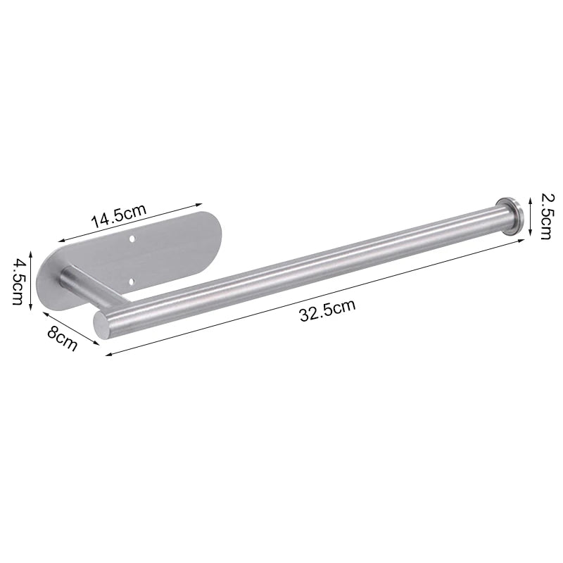 Adhesive Toilet Paper Holder Stainless Steel Wall Mount