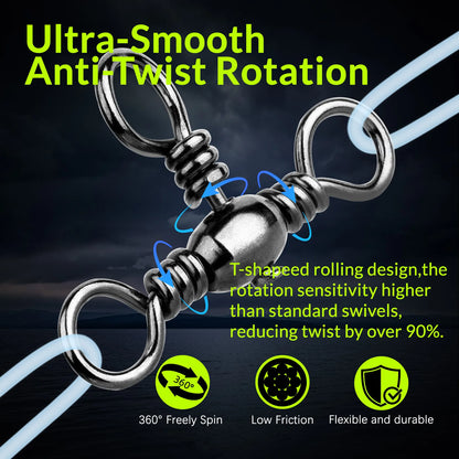 Fishing Crossline Swivels Brass for Catfish Surf Rigs