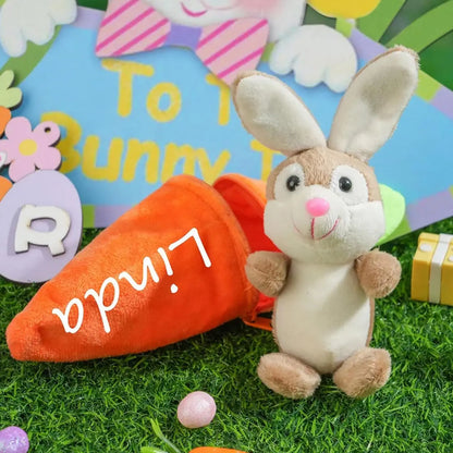 Custom Easter Plush Rabbit Keychain Personalized