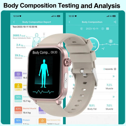 New AI Diagnosis Blood Lipids Body composition Test Smart Watch