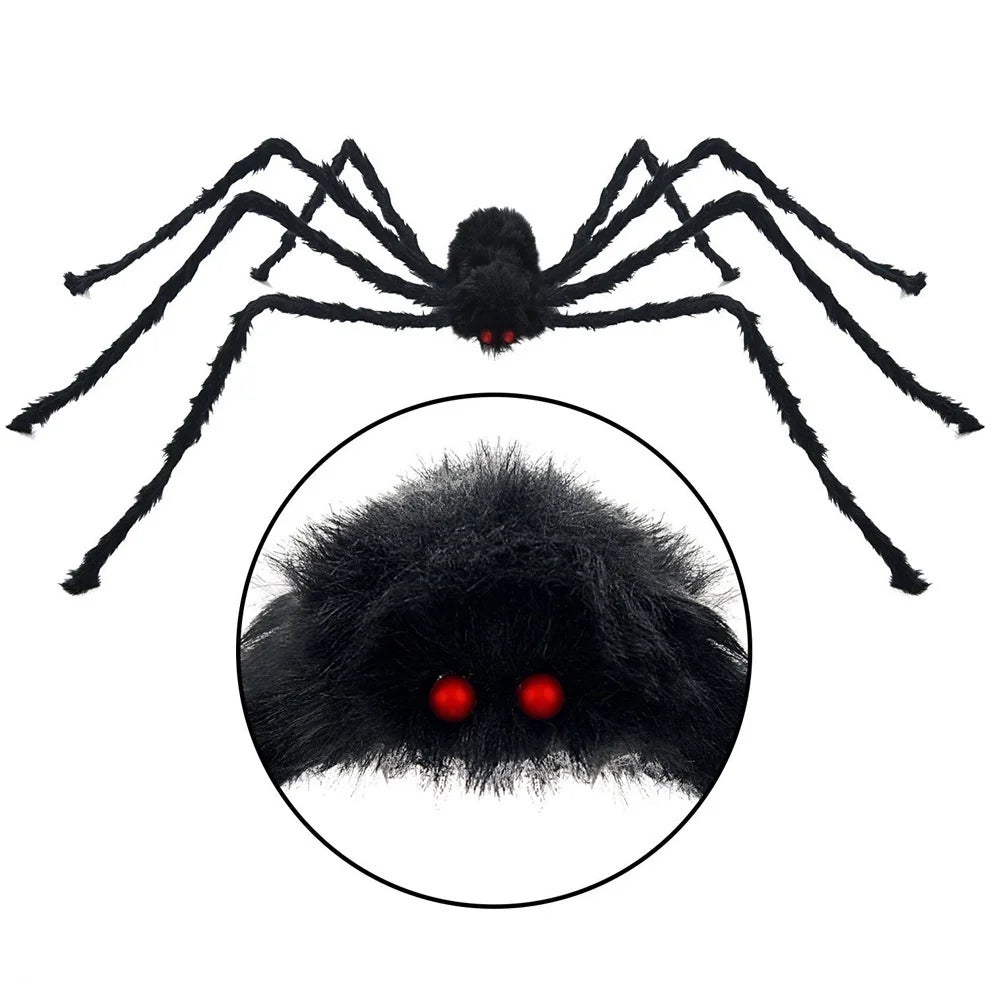 Halloween Plush Simulation Spider Colorful Black Ghost House