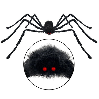 Halloween Plush Simulation Spider Colorful Black Ghost House