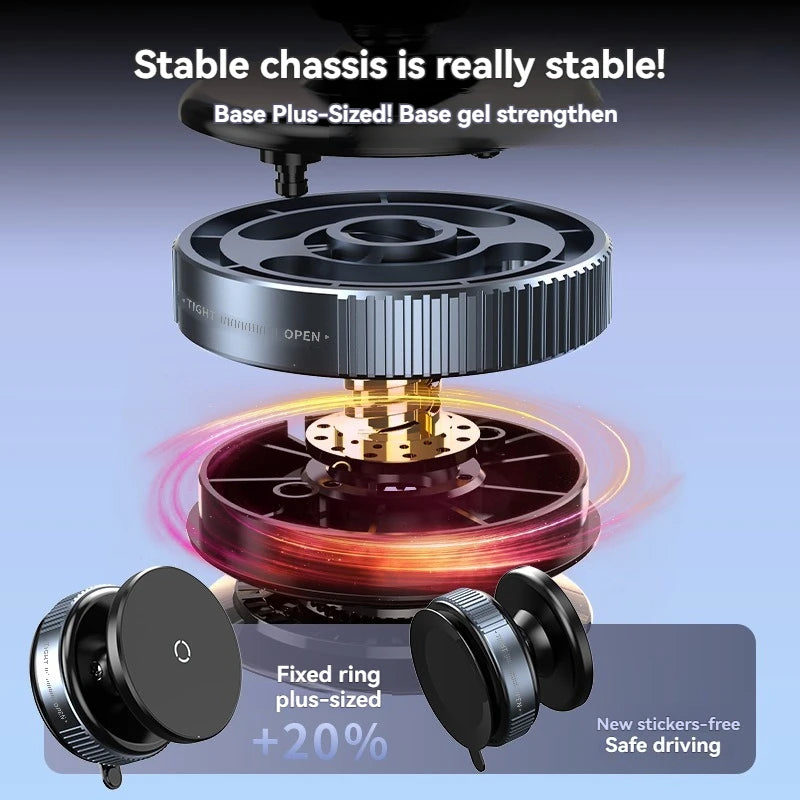 Car Phone Holder, Magsafe Magnetic Vacuum Intelligent Car Mount