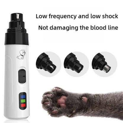 Electric Pet Nail Clippers USB Rechargeable Nail Grinder
