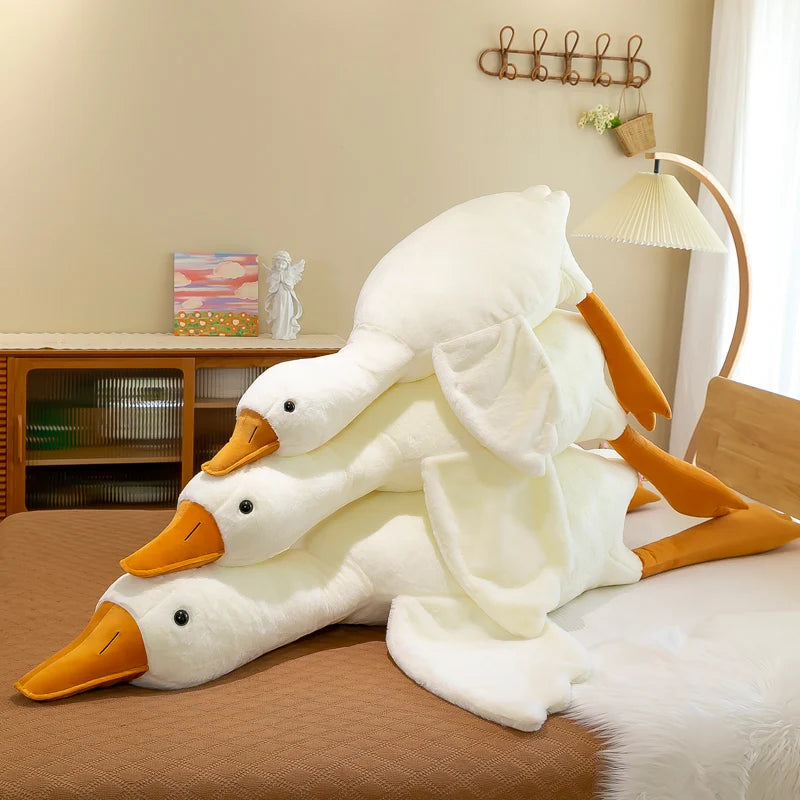 90-190cm Lovely Big White Goose Throw Pillow Plush Toy