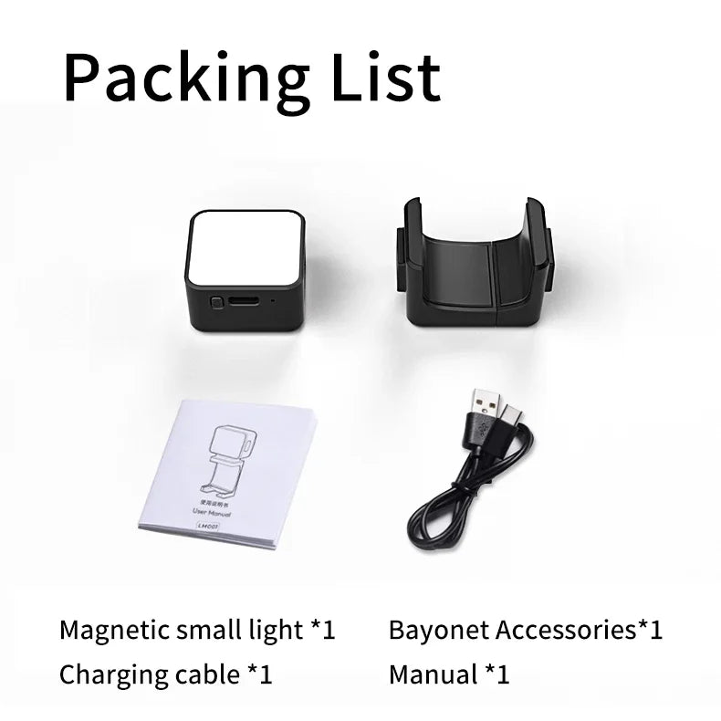 Mini Magnetic LED Fill Light Photography Lighting Camera