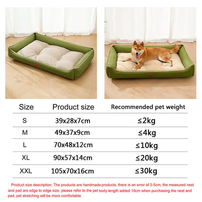 Four Season Square Dog Bed for Large Dog Mattress Bite-resistant Cat Bed