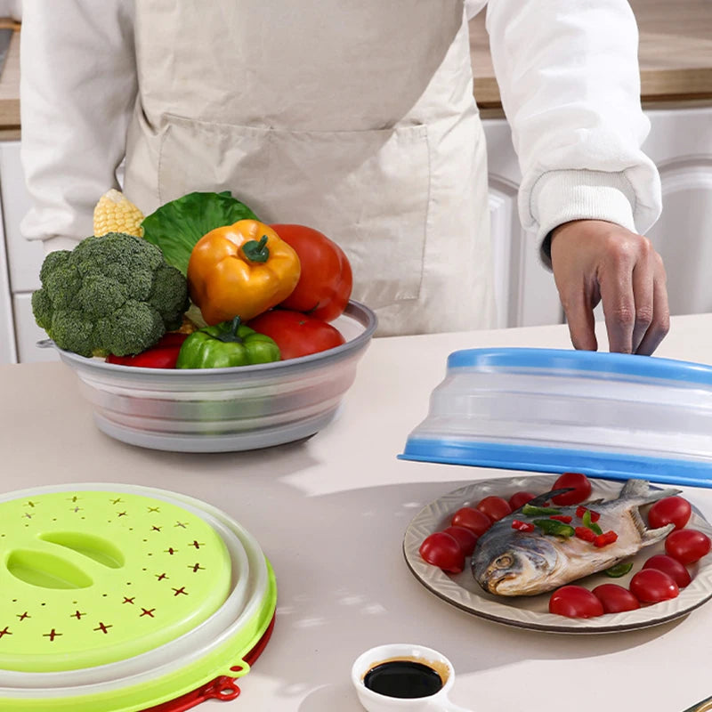 Microwave Splatter Cover Foldable Fresh-keeping Heat Cover