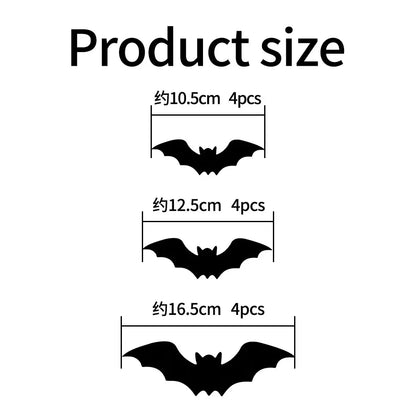 Halloween LED Night Light 3D Stereoscopic Bat Wall Decal