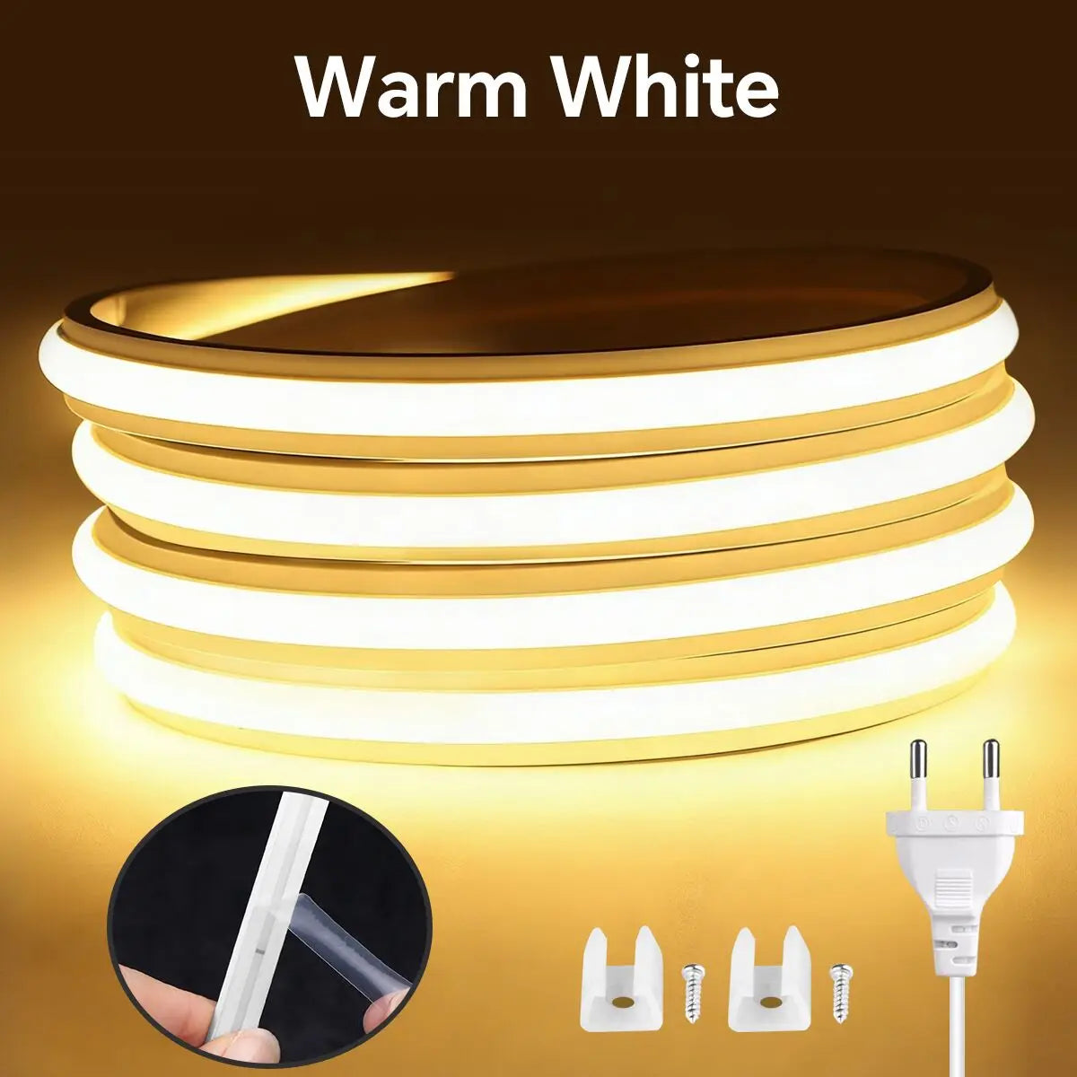 Super Bright 220V COB LED Strip Neon Lights 280LEDs