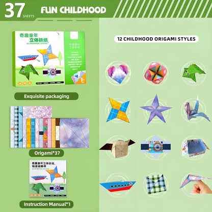 10/36/37 Sheets Origami Kit DIY Origami Paper Art Craft