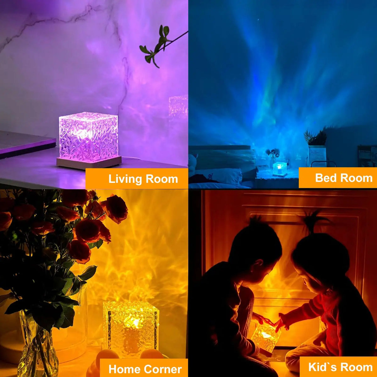LED Water Ripples Lamp Galaxy Projector Night Light with Remote Control