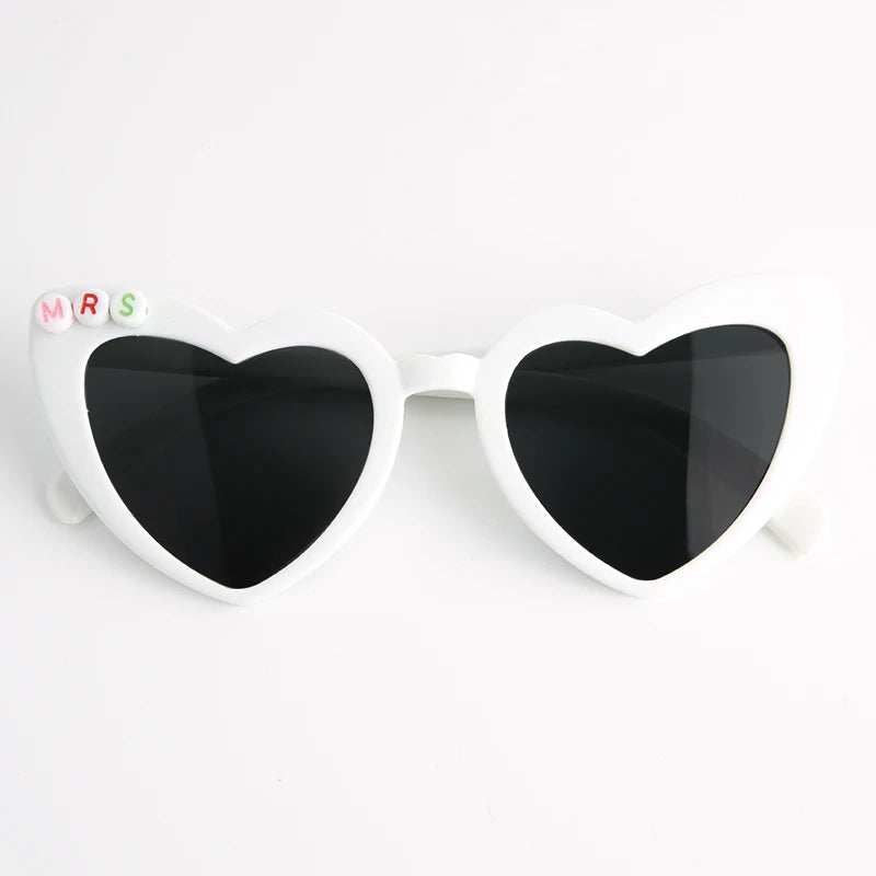 Heart Shaped Sunglasses Wedding Bride Bridesmaid