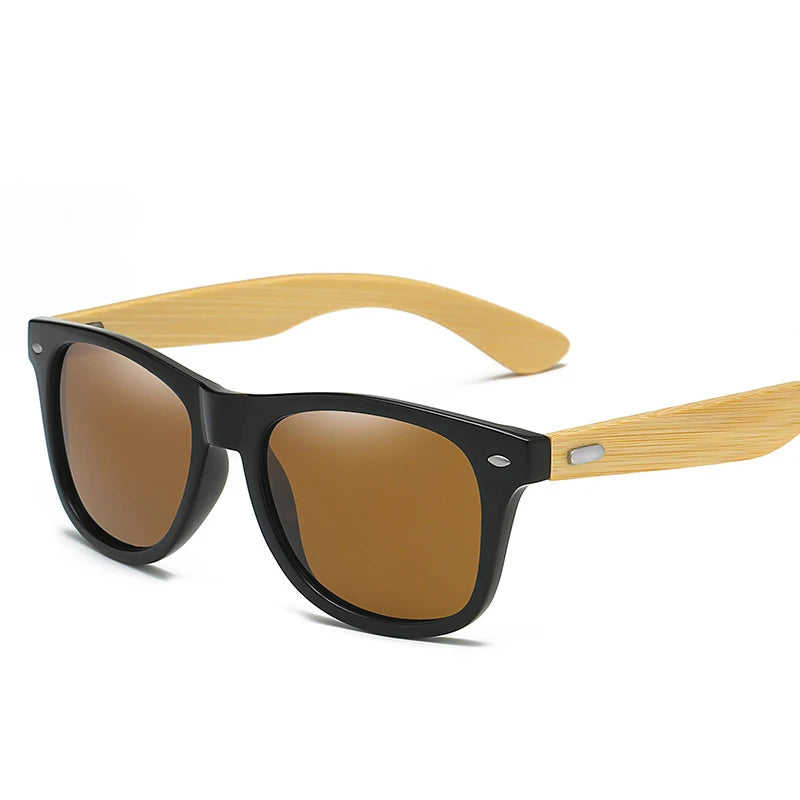 Sunglasses Men Wood Bamboo Polarized UV400 Retro Vintage