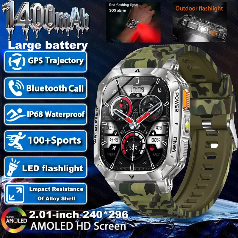 1400mAh Super Battery Durable Adult Smart Watch 2.01 inch