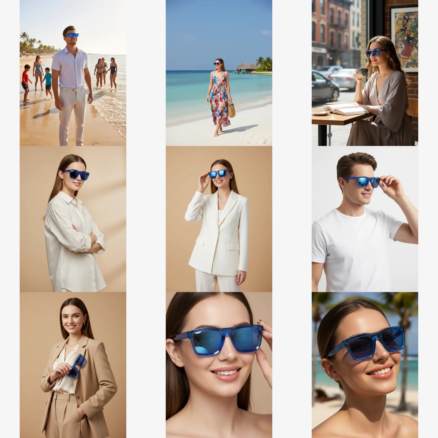 DML New Fashion Women Luxury Brand Square Sunglasses