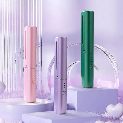 Mini Wireless Hair Straightener - Rechargeable Styling Tool