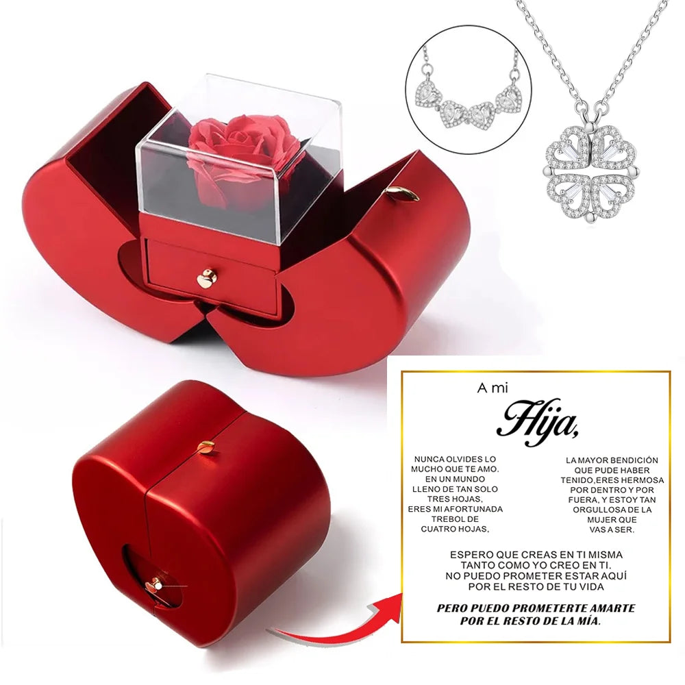 New To My Daughter Four Leaf Clover Necklace
